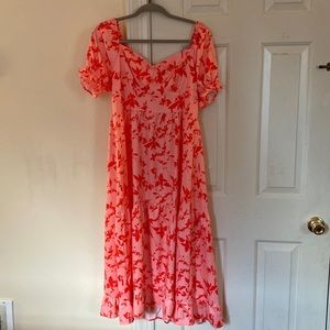 Bridgerton-style pink silky dress - size L/XL